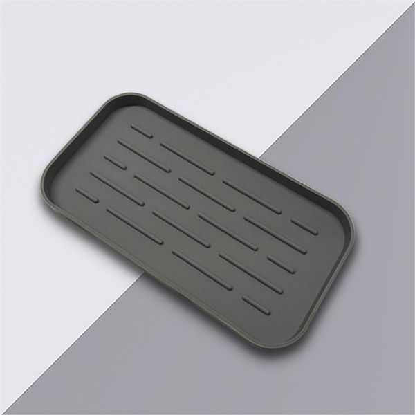 

kitchen storage & organization tableware tray sink holder rectangle home -grade silicone drain nonslip bar fallproof organizer cup