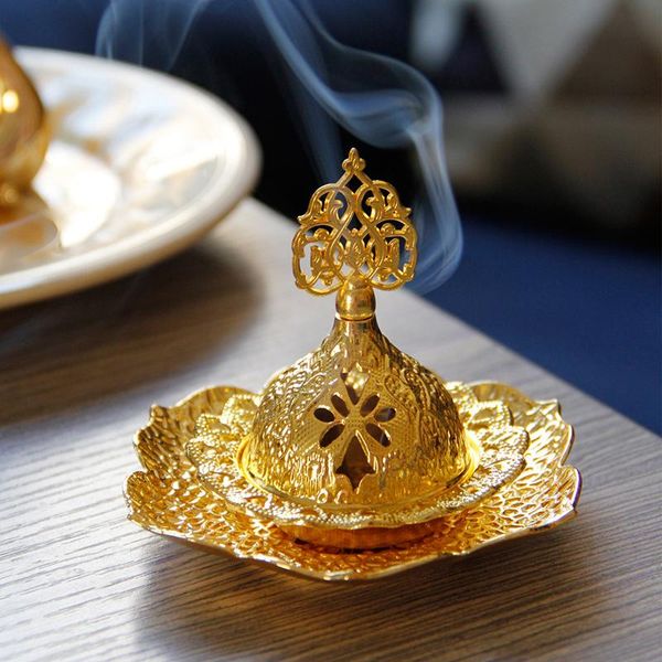 

fragrance lamps modern incense burner arabic home decor luxury golden living room decoration quemador de incienso bc