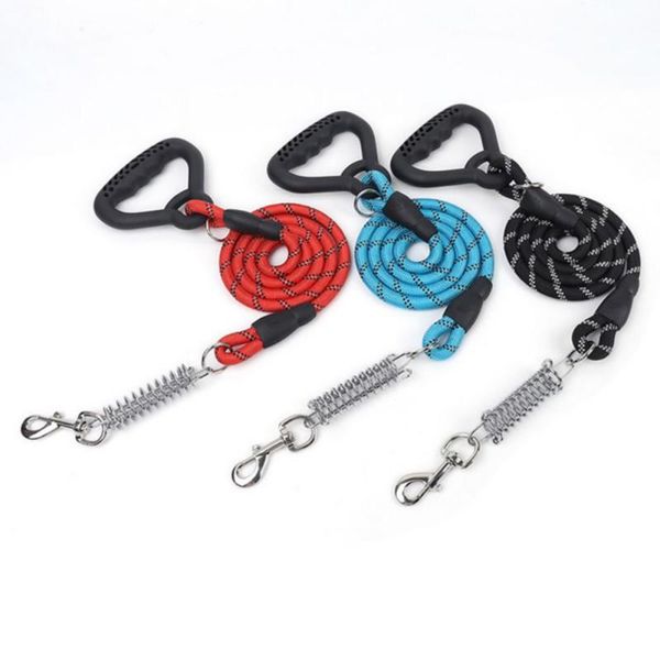 

pet dog lead leash for dogs cats shockproof and explosion proof running rope outdoor security training harness collars & leashes