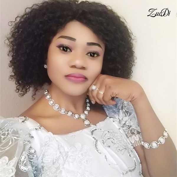 

earrings & necklace grace exquisite noble gold/sliver plated jewelry set nigerian wedding accessories african woman costume, Silver