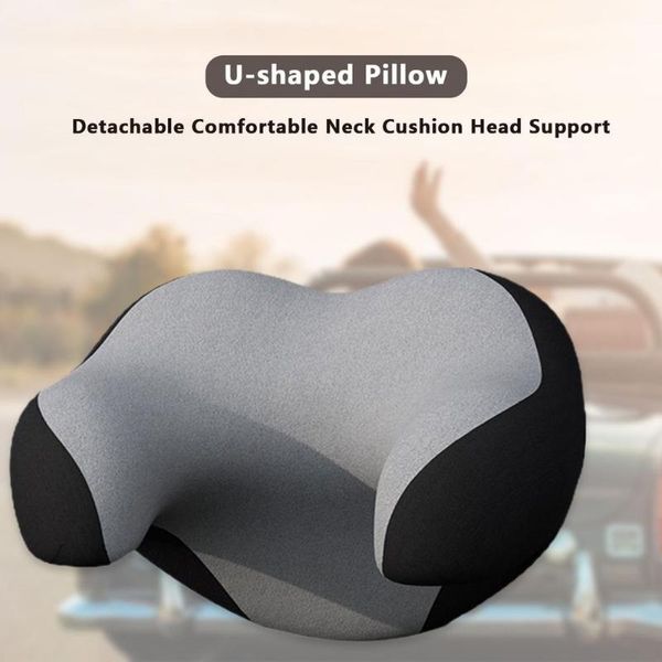 

seat cushions upgrade car neck headrest u type drive sleeping pad protect the soothes soreness removable memory foam cotton cushion