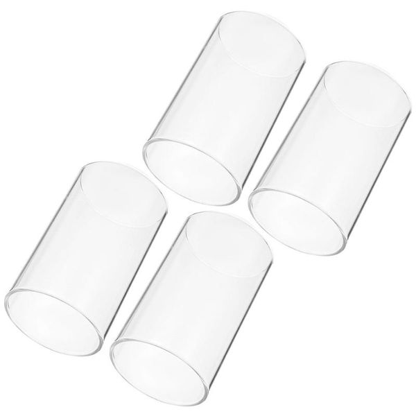 

lamp covers & shades 4pcs transparent glass craft candle cylinder cover decors