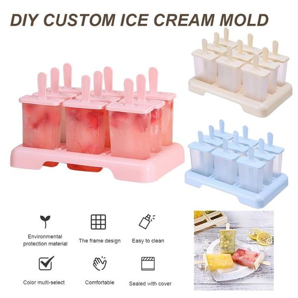 

baking moulds diy ice lolly mould cream mold set food grade plastic home reusable kids homemade tray for family party bbq