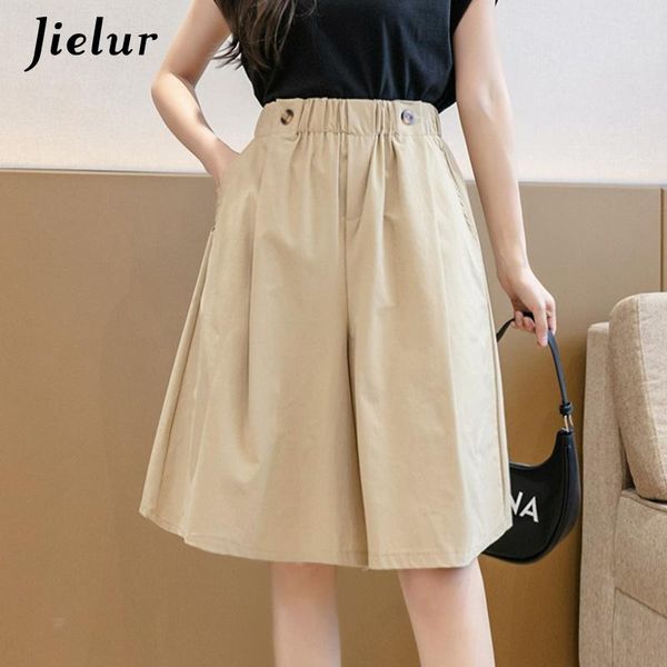 

women's shorts black white high waist wide leg women 2021 summer korean style short female green khaki for womens s-xl, White;black