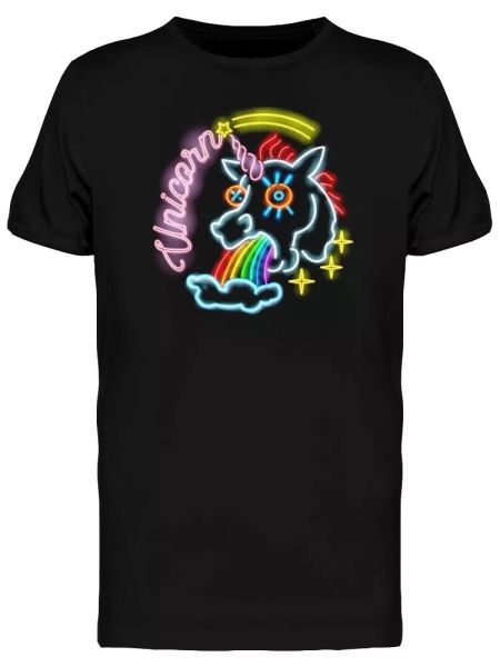 

Unicorn Pukes Liquid Rainbow Men's Tee -Image by Shutterstock, White;black
