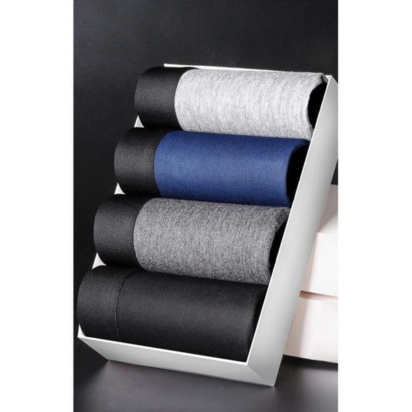 

underpants 4pcs mens boxer shorts modal underwear breathable boxers simplicity panties male plus size underwears, Black;white