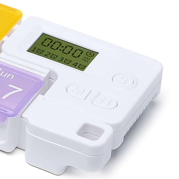 

nail dryers y1uf 7-day organizer with timer reminder case weekly box