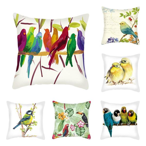

cushion cover tropical toucan pattern thow pillow covers decorative metamaterials printed pillowcase for sofa home decor cushion/decorative
