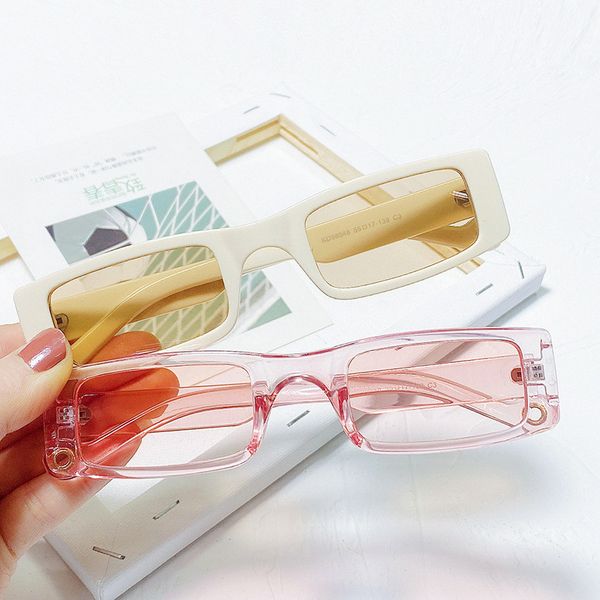

trendy small rectangle sunglasses women 2021 y2k steampunk 90s sunglasses uv400 gothic holiday beach cat eye hippie glasses glasses wholesal, White;black