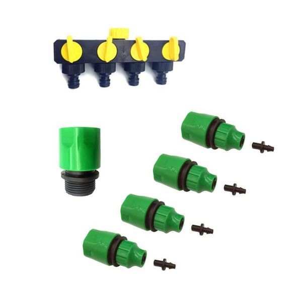 

watering equipments 4 nozzles garden hose splitter heavy duty ball valve connector lawn sprinkler outdoor faucet drip irrigation systems