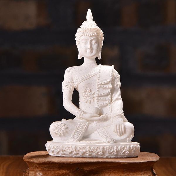 

small buddhist sandstone resin crafts sitting buddha ornaments sculpture home decoration gifts decorative objects & figurines