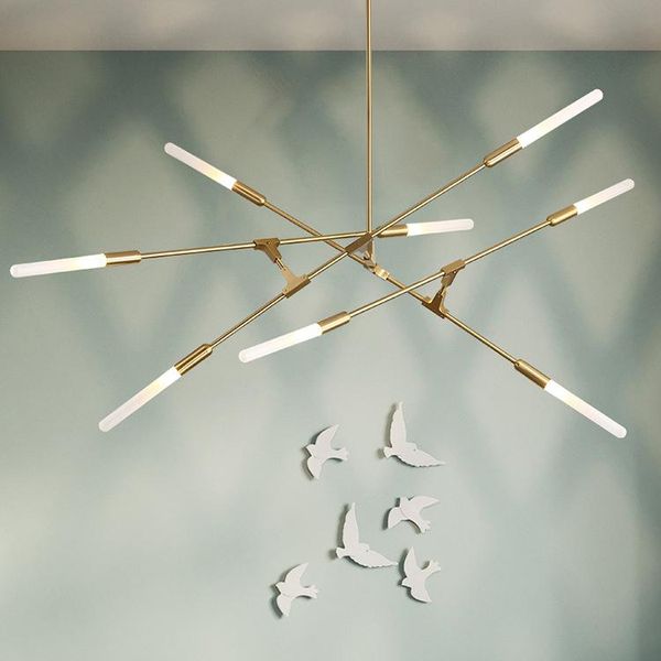 

chandeliers zuuuvny postmodern led golden chandelier lighting nordic iron dining room island living restaurant bedroom hanging lights