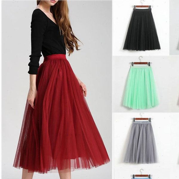 

womens high wais party women skirts costume princess ballet tulle tutu dance prom skirt wedding elastic pettiskirt black white