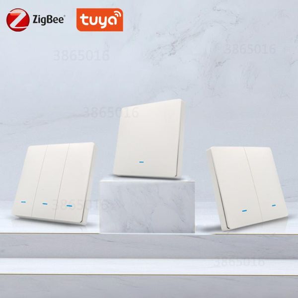 

smart home control zigbee wireless scene switch push button controller by battery setup automation scenario for tuya smartlife devices