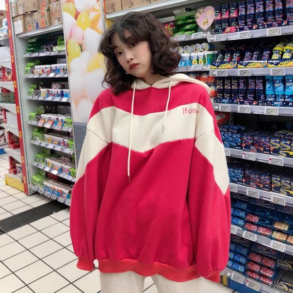 

hoodies women autumn and winter thick plus velvet loose-fit korean-style fashion laziness-style womens clothing women's & sweatshirts, Black