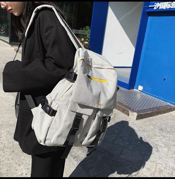 

street style japanese fashion tide brand tooling male college student schoolbag backpack