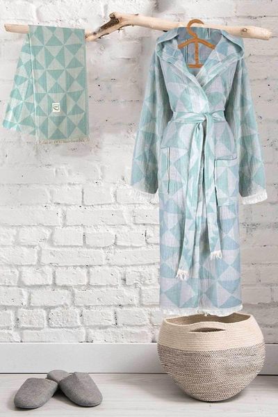 

women pyramid peshtemal towel robe set turkishbathrobe bath spa beach massage