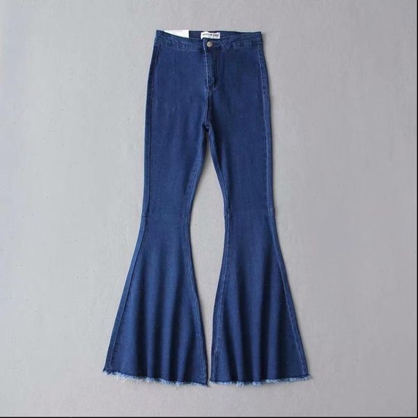 

[ewq] summer vintage women pants high waist jeans woman long trousers cowboy female loose streetwear flare, Black;white