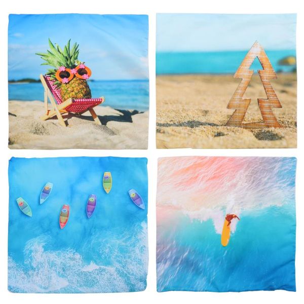 

pillow case 4pcs covers summer theme decorative throw pillowcase cushion