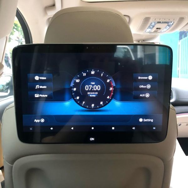 

car video auto tv headrest monitor rear seat entertainment android 9.0 os systems for - glc 250 350 450 pillow