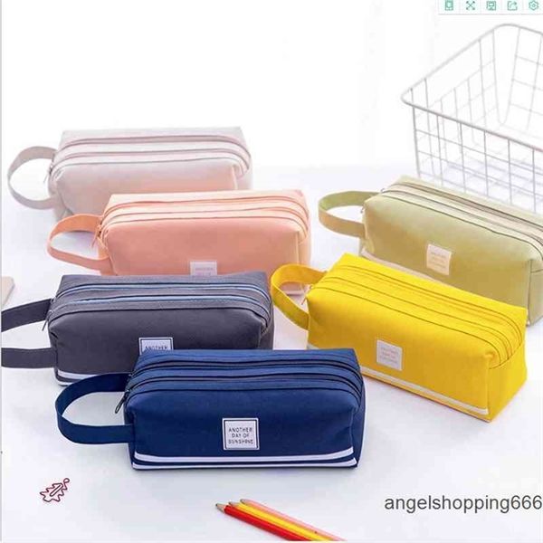 

arge capacity stationery storage bag cute pencil case oxford cloth pen cases kawaii gifts office students kids school plies jy05 1