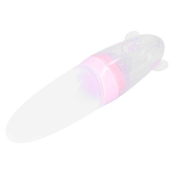

cups, dishes & utensils feeding spoon safe tableware tools baby silicone squeeze toddler infant dispensing bottle pink