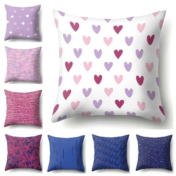 

cushion/decorative pillow 45*45cm purple geometric covers decorative cushion cover throw case for home sofa decoration square pillowcases
