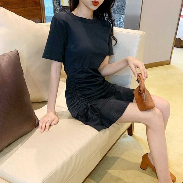 

slim stretch skirt in summer shows thin and temperament, Black;gray