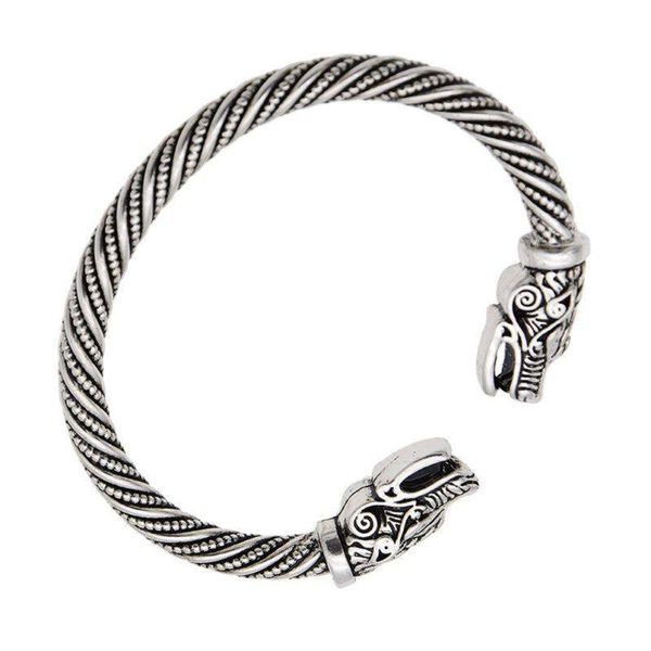 

bangle 1 pcs ynuth chic bracelet viking wolf head jewelry fashion, Black