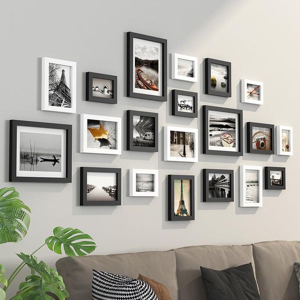 

frames 15 20 pcs/set wood picture for wall hanging po frame with pictures corridor stairs living room background decor
