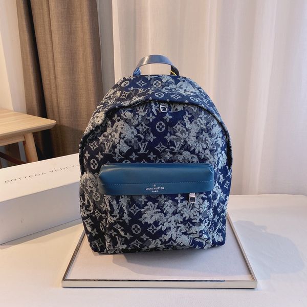 

luxury designer bag denim jacquard backpacks bags, Blue;pink