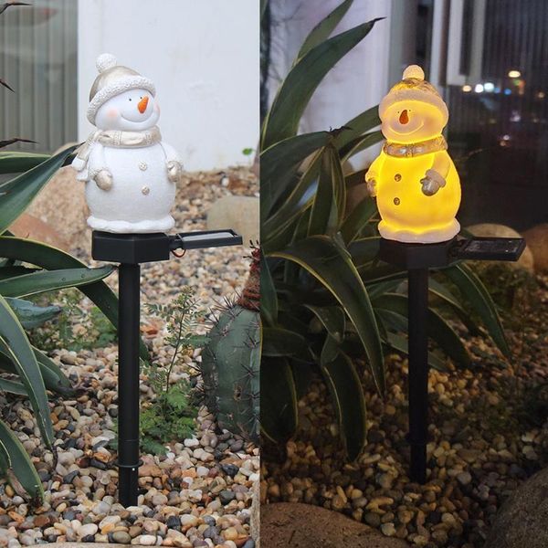 

solar lamps led lawn light christmas snowman ground lamp xmas festival outdoor garden landscape pathway night lighting decor