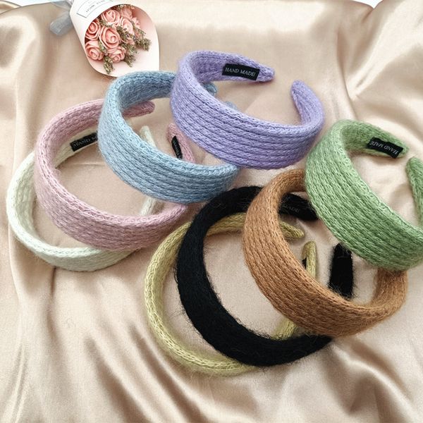 

75% off design new hair hoop autumn and winter wool accessories girlish pin wide edge hair cave pressed headdress, Silver