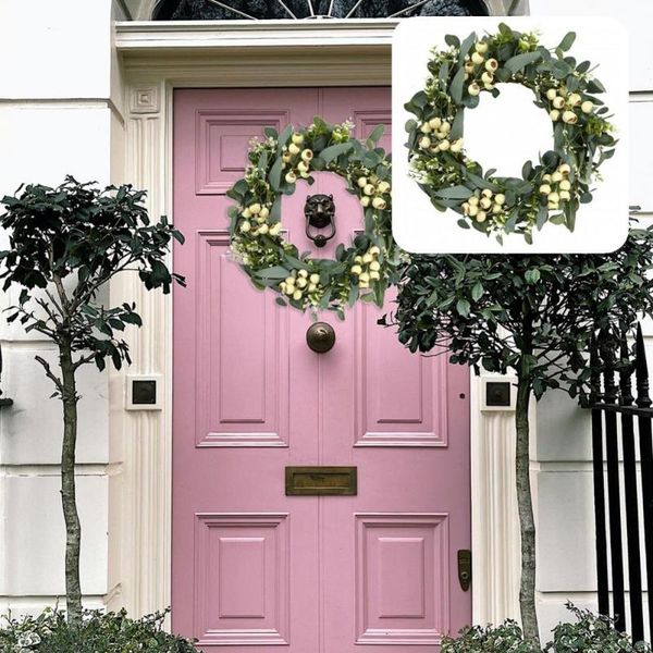 

decorative flowers & wreaths unique beautiful eucalyptus leaves wreath decor solid color delicate