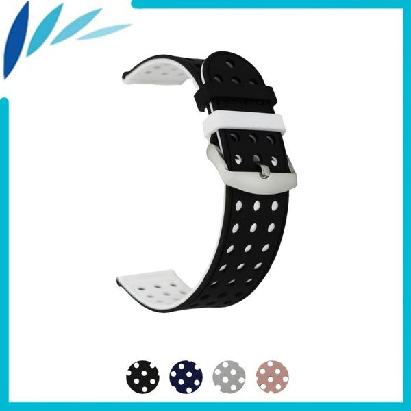 

watch bands silicone rubber band 20mm for garmin vivomove strap wrist loop belt bracelet black green red grey pink blue + pin tool, Black;brown