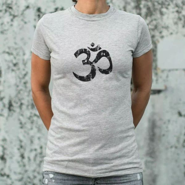 

om symbol t-shirt | short sleeve graphic tee for women, White;black