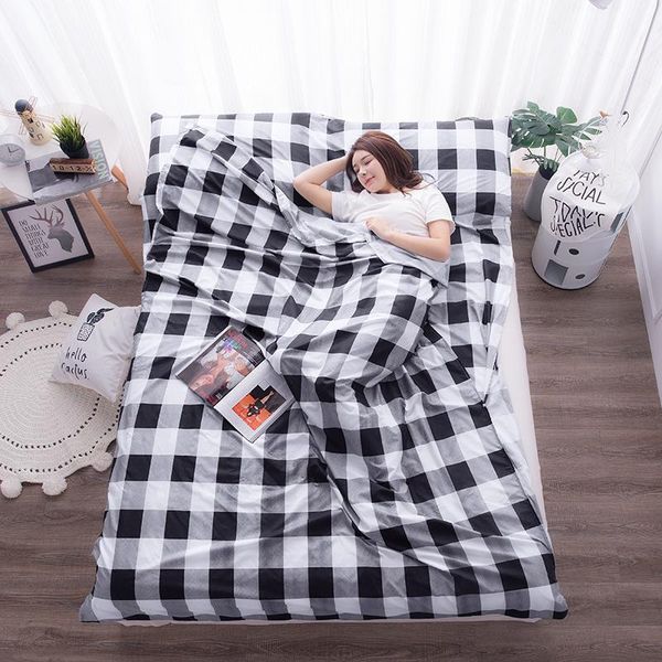 

sheets & sets sleeping bag portable outdoor camping travel warm ultralight liner double king size hiking sheet