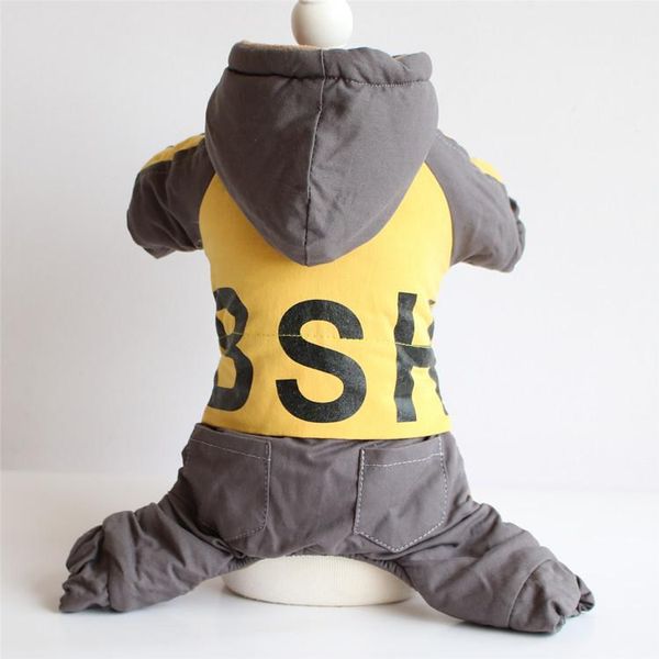 

dog apparel pet warm jumpsuit coat winter clothes thickened jacket puppy 3 colour