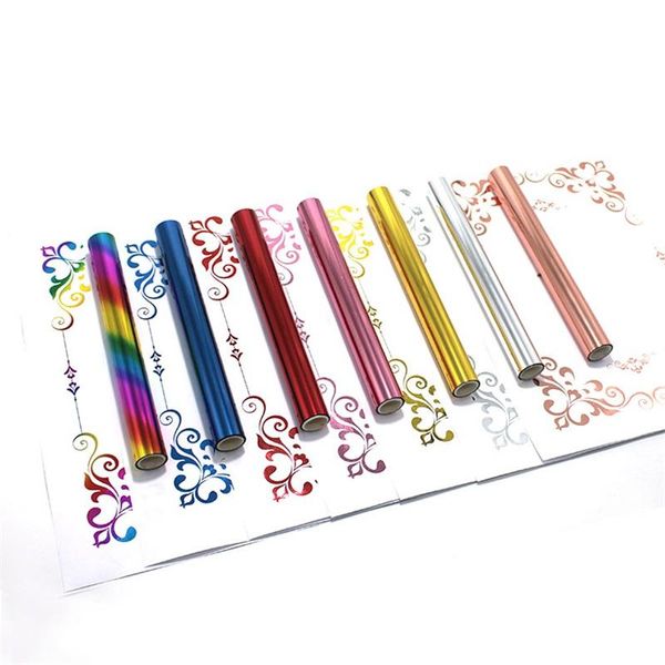 

gift wrap foil 5mx19.3cm toner reactive laser printer and laminator transfer sheets rolls stamping diy crafts