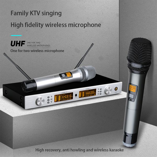 

wireless microphone adjustable frequency one with two professional wireless microphone ktv performance small stage conference handheld wirel