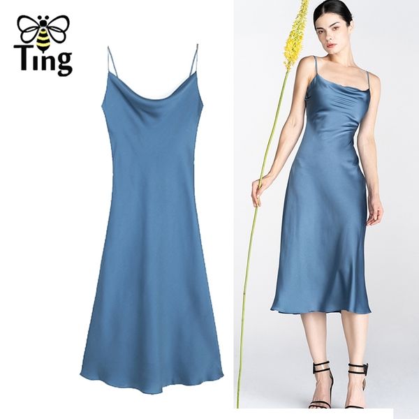 

runway satin dress vintage elegant dinner party night dresses women summer strap robe vestidos elbise bayan vestit 210513, Black;gray