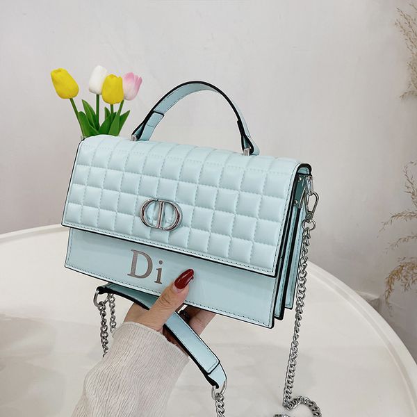 

handbag single shoulder texture purse style chain handbag portable messenger bag