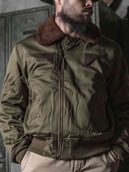 

bronson 1944 wears type b-15a mid-flight bomber man jacket z53k, Black;brown