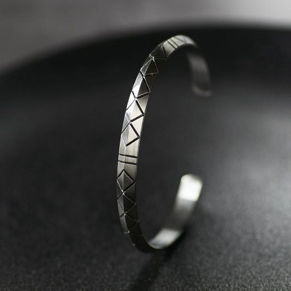 

bangle viking futhark bracelet men scandinavian jewelry vikings pagan symbol for women dropship, Black