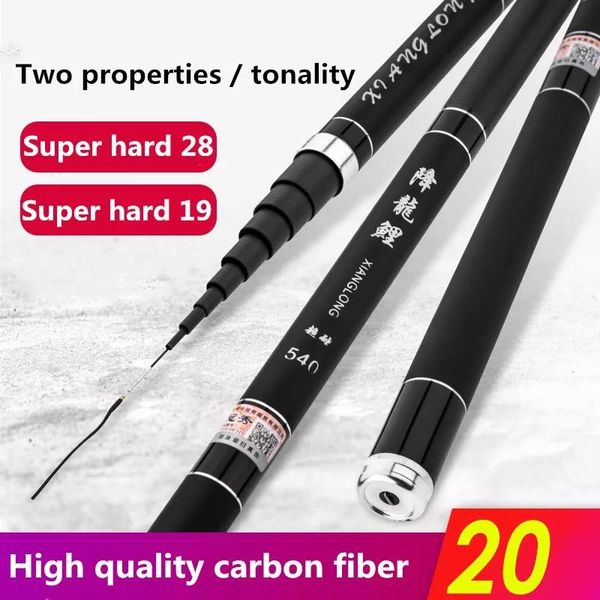 

boat fishing rods 28/19 hardness super light hard rod high carbon fiber freshwater hand pole 3.6/4.5/5.4/6.3/7/8/9m stream