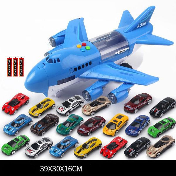 

music story simulation track inertia childrens toy aircraft large size passenger plane kids airliner toy car gift map