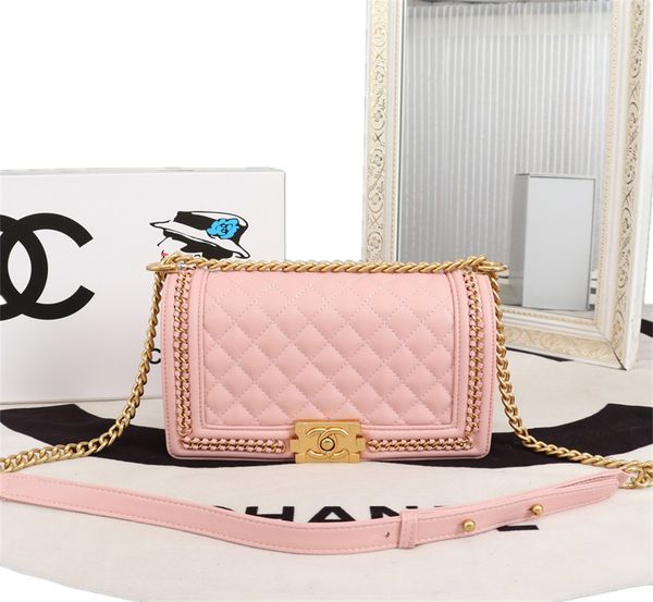 

20215a chanel lv brand luxury designer women's bag 2021 caviar leather shoulder bag gold chain horizontal hand bag pocket envelope purs