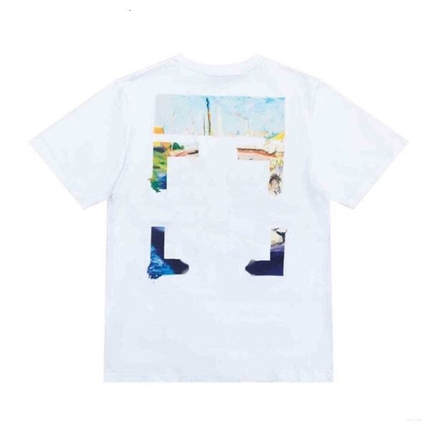 

t shirt fashion eu size casual cross off tshirts oil painting brands short sleeves t mens tee s x printing summer for men, White;black
