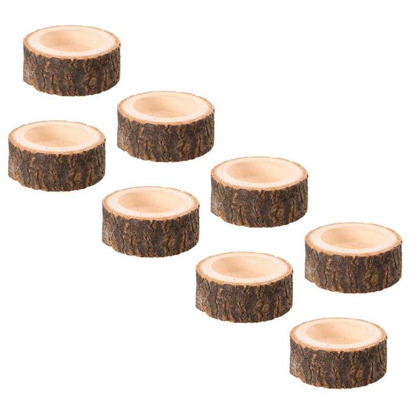 

candle holders 8pcs wooden succulent plant pots craft ornament stand