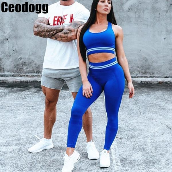 

women seamless yoga set fitness sports suits gym wear clothing strip pad bra high waist running leggings workout pants outfit